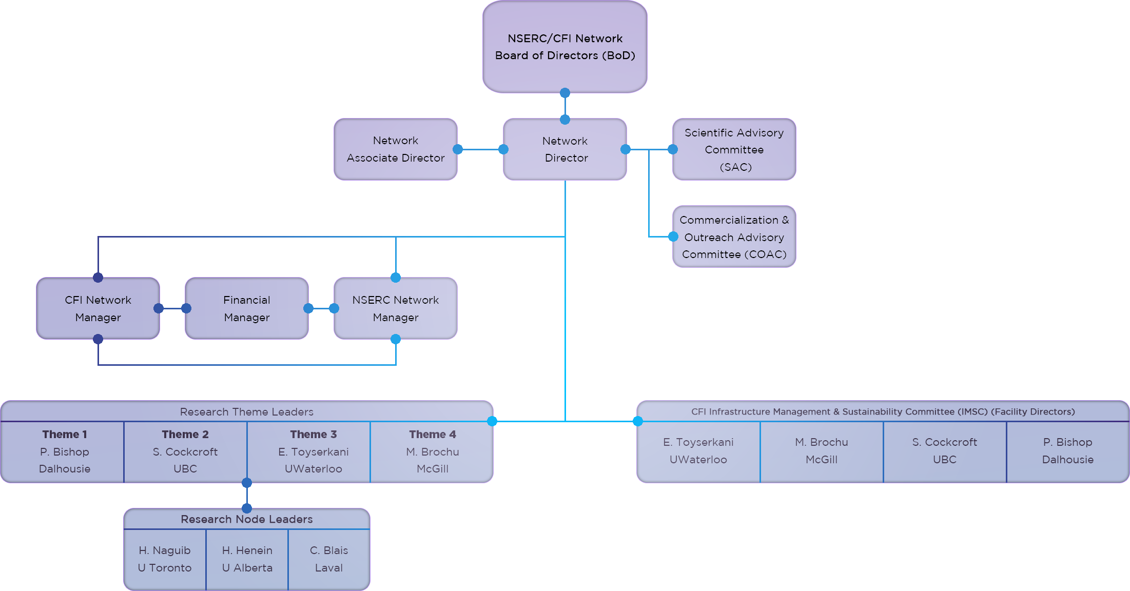 NSERC HI-AM Organizational Chart